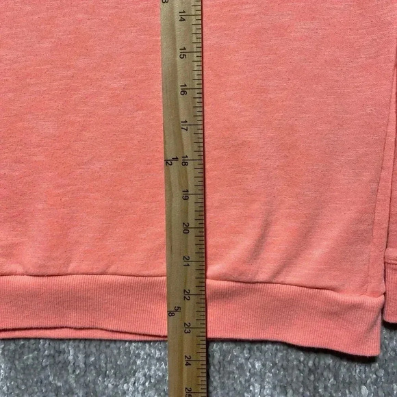 Cat & Jack Girls' Ruffle Sleeve Sweatshirt Find Your Courage Top XL Salmon Color - Picture 6 of 8